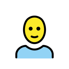 Hur Person: skallig emoji ser ut på Openmoji.