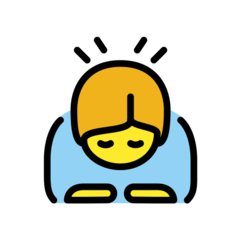 Como o emoji do Pessoa fazendo reverência é exibido no Openmoji.