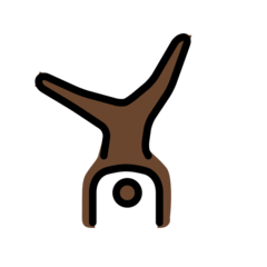 How Person Cartwheeling: Dark Skin Tone emoji looks on Openmoji.