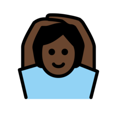 How Person Gesturing OK: Dark Skin Tone emoji looks on Openmoji.