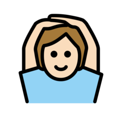 How Person Gesturing OK: Light Skin Tone emoji looks on Openmoji.