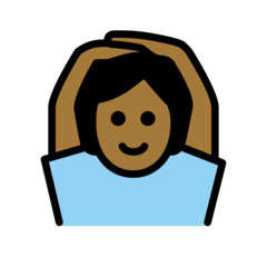 How Person Gesturing OK: Medium-Dark Skin Tone emoji looks on Openmoji.