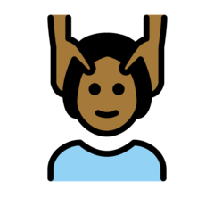 How Person Getting Massage: Medium-Dark Skin Tone emoji looks on Openmoji.