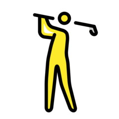 Bagaimana Orang bermain golf emoji terlihat di Openmoji.