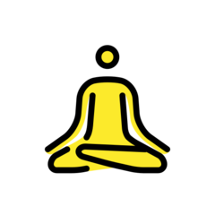 How Person in Lotus Position emoji looks on Openmoji.