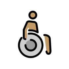 How Person in Manual Wheelchair: Medium Skin Tone emoji looks on Openmoji.