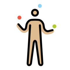 How Person Juggling: Medium-Light Skin Tone emoji looks on Openmoji.