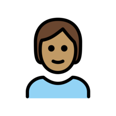 How Person: Medium Skin Tone emoji looks on Openmoji.