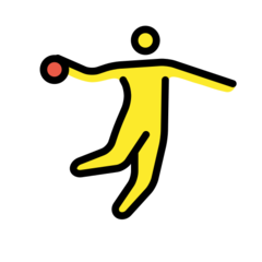 Hoe Persoon die handbal speelt emoji eruit ziet op Openmoji.