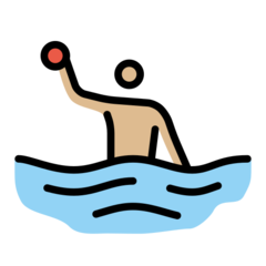 How Person Playing Water Polo: Medium-Light Skin Tone emoji looks on Openmoji.