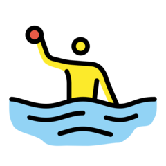 Como o emoji do Pessoa jogando polo aquático é exibido no Openmoji.