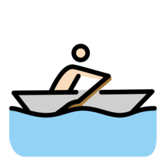 How Person Rowing Boat: Light Skin Tone emoji looks on Openmoji.