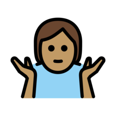 How Person Shrugging: Medium Skin Tone emoji looks on Openmoji.