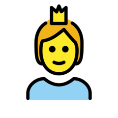 How Person with Crown emoji looks on Openmoji.