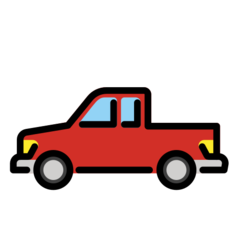 How Pickup Truck emoji looks on Openmoji.