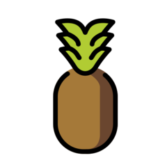 Wie Ananas Emoji auf Openmoji aussieht.