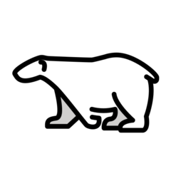 How Polar Bear emoji looks on Openmoji.