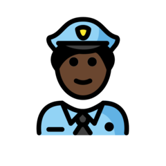 How Police Officer: Dark Skin Tone emoji looks on Openmoji.