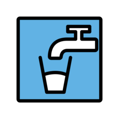 How Potable Water emoji looks on Openmoji.