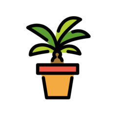 How Potted Plant emoji looks on Openmoji.