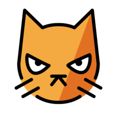 Hvordan Surmulende katt emoji ser ut på Openmoji.