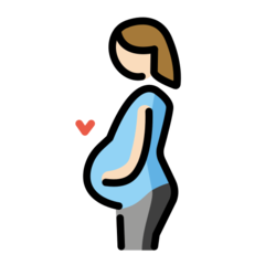 How Pregnant Woman: Light Skin Tone emoji looks on Openmoji.