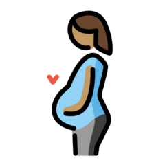 How Pregnant Woman: Medium Skin Tone emoji looks on Openmoji.