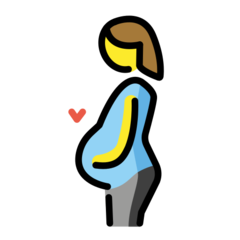 How Pregnant Woman emoji looks on Openmoji.