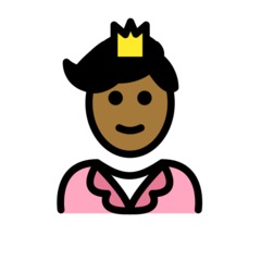 A quoi ressemblent les emoji Prince : peau mate sur Openmoji.