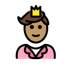 Hoe Prins: getinte huidskleur emoji eruit ziet op Openmoji.