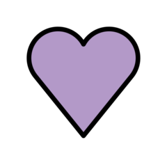 紫のハート 絵文字