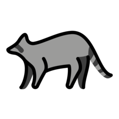 How Raccoon emoji looks on Openmoji.