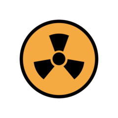 How Radioactive emoji looks on Openmoji.