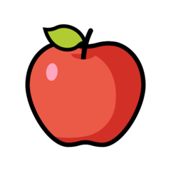 How Red Apple emoji looks on Openmoji.