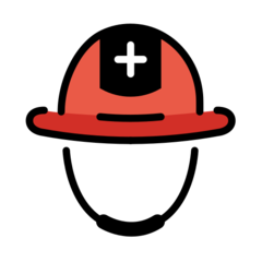 How Rescue Worker’s Helmet emoji looks on Openmoji.