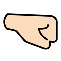 How Right-Facing Fist: Light Skin Tone emoji looks on Openmoji.