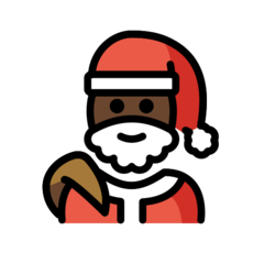 How Santa Claus: Dark Skin Tone emoji looks on Openmoji.