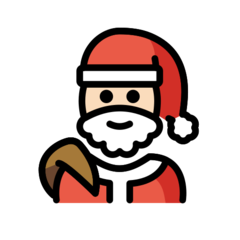 How Santa Claus: Light Skin Tone emoji looks on Openmoji.