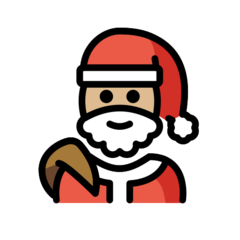 How Santa Claus: Medium-Light Skin Tone emoji looks on Openmoji.