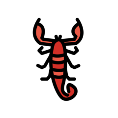 How Scorpion emoji looks on Openmoji.