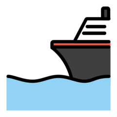 How Ship emoji looks on Openmoji.