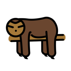 How Sloth emoji looks on Openmoji.