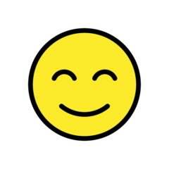 How Smiling Face with Smiling Eyes emoji looks on Openmoji.