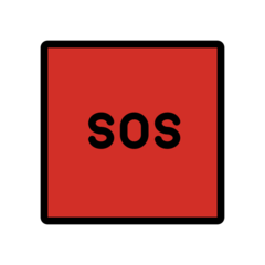 How SOS Button emoji looks on Openmoji.