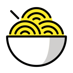 How Spaghetti emoji looks on Openmoji.