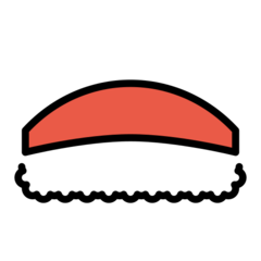 How Sushi emoji looks on Openmoji.