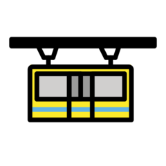 How Suspension Railway emoji looks on Openmoji.