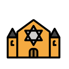 Wie Synagoge Emoji auf Openmoji aussieht.