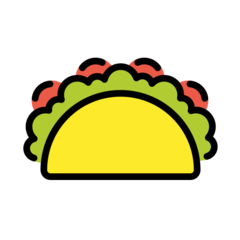 How Taco emoji looks on Openmoji.