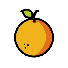 How Tangerine emoji looks on Openmoji.